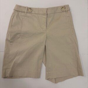 Loft Light Khaki Bermuda Shorts EUC Size 2